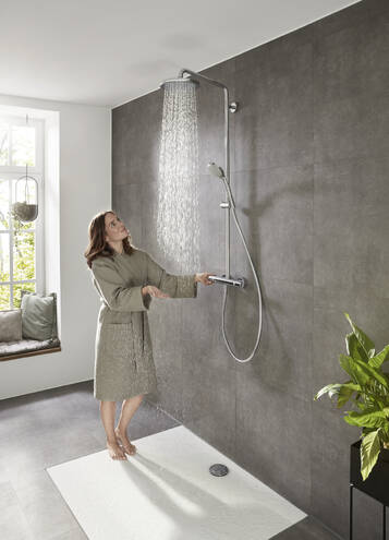 Close-up: Showerpipe 220 1jet EcoSmart med termostat 4