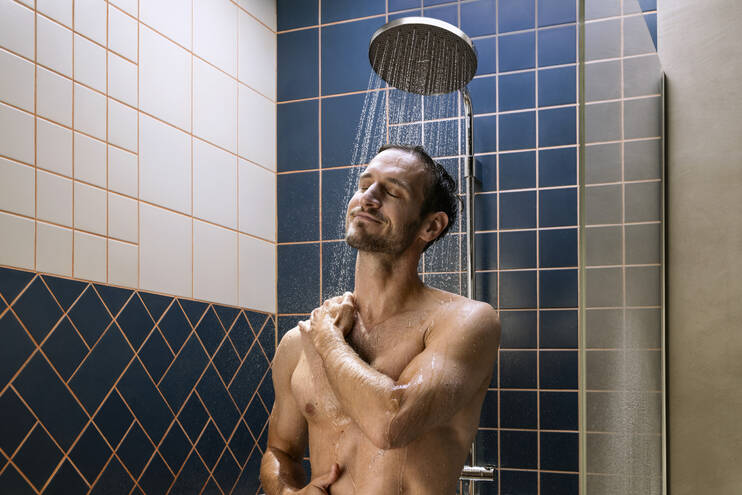 Close-up: Showerpipe 240 1jet EcoSmart mit Ecostat Fine Varia 1