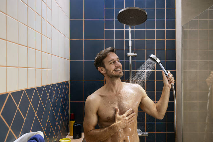 Close-up: Showerpipe 240 1jet EcoSmart mit Ecostat Fine Varia 2