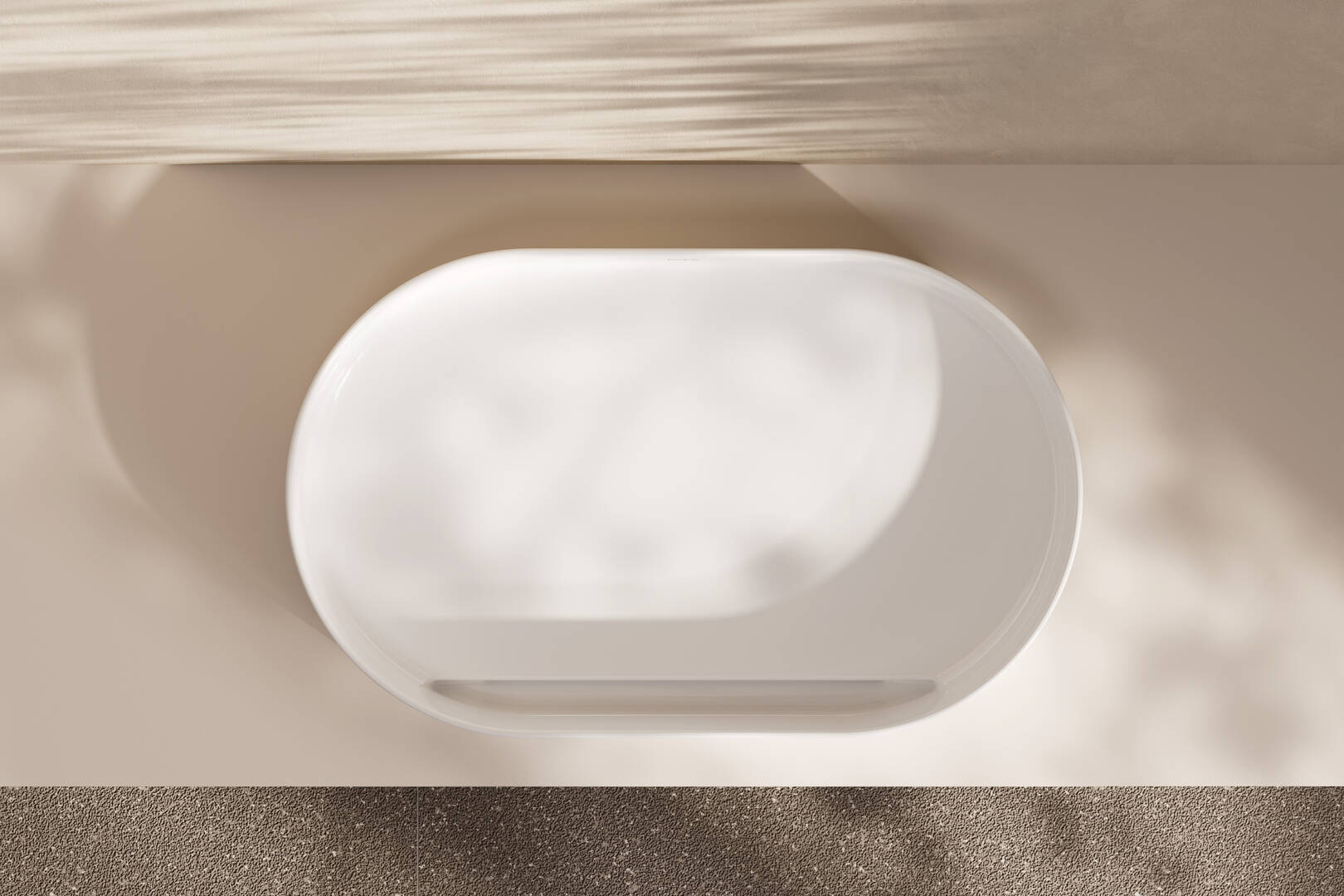 Detailní pohled: Umyvadlová mísa 650/400 bez otvoru pro baterii a bez přepadu 1