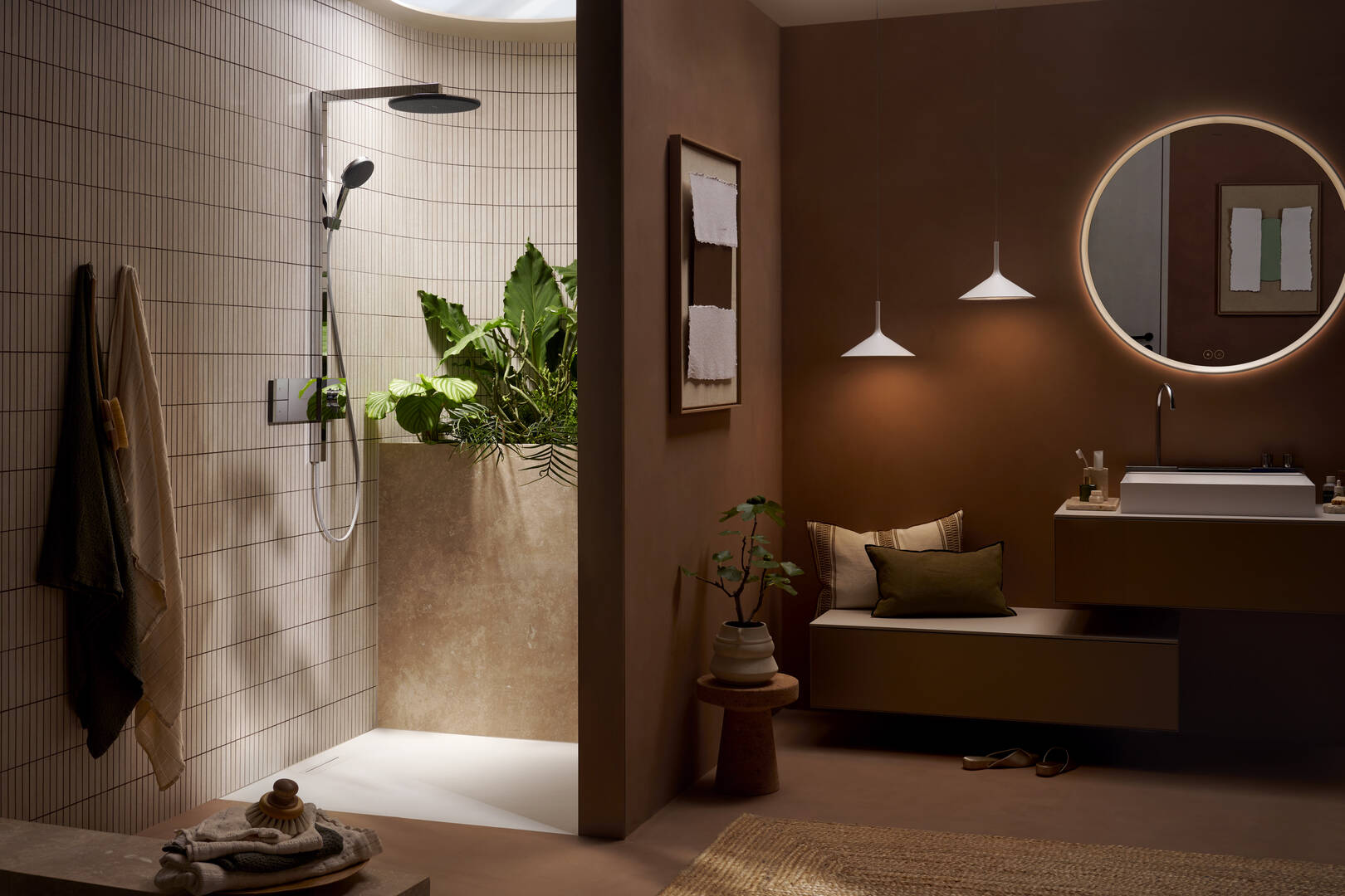 Detailní pohled: Showerpipe 300 1jet EcoSmart s termostatem ShowerSelect Comfort 7