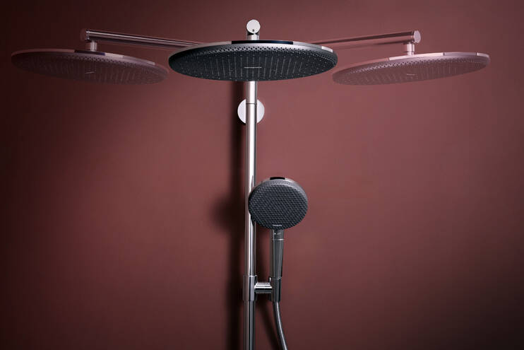 Close-up: Showerpipe 300 1jet EcoSmart med termostat 1