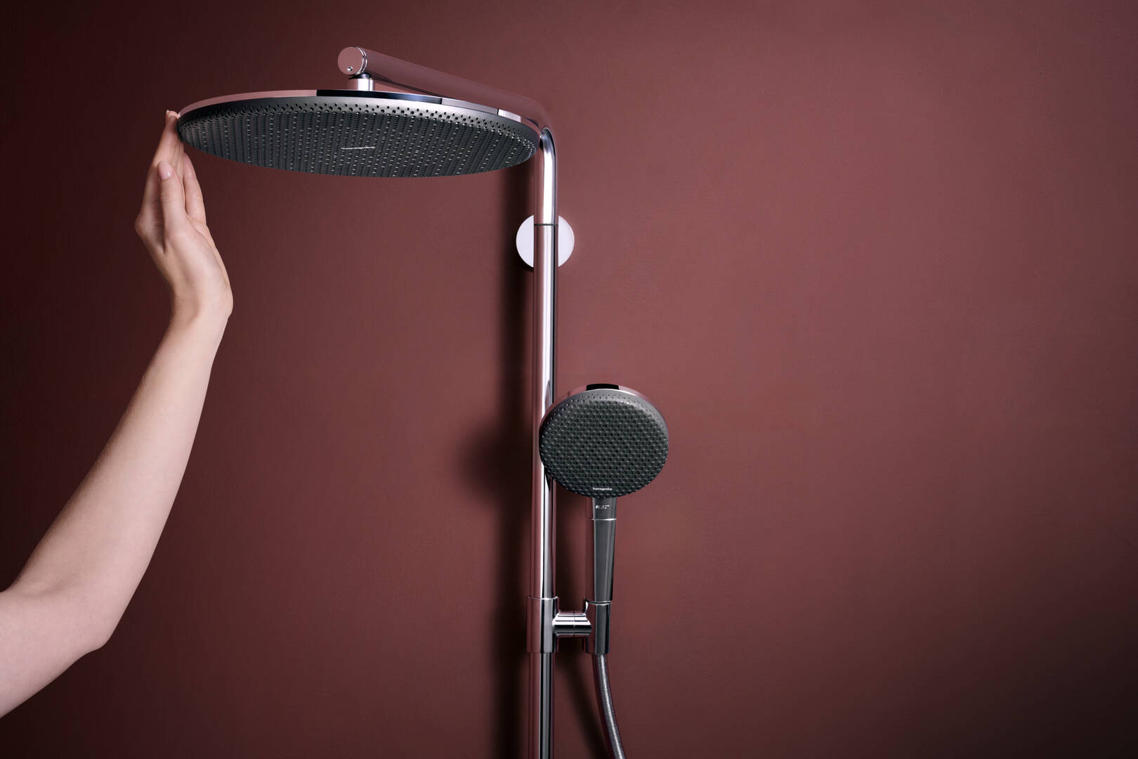 Close-up: Showerpipe 300 1jet EcoSmart med termostat 4