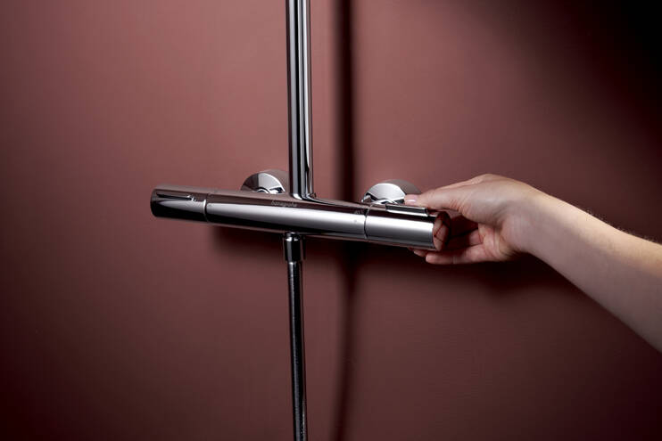 Close-up: Showerpipe 300 1jet EcoSmart med termostat 3