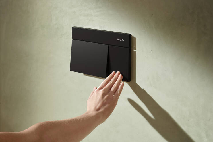 Close-Up: Betätigungsplatte für 2-Mengen-Spülung 2