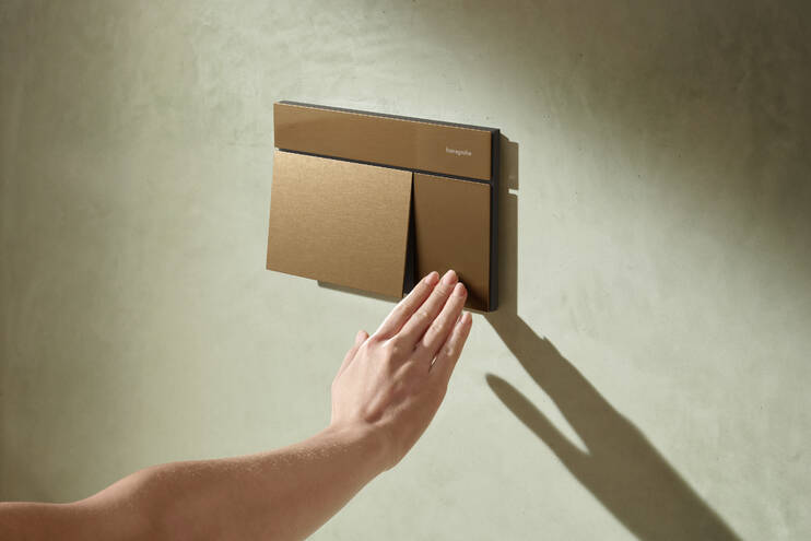 Close-Up: Betätigungsplatte für 2-Mengen-Spülung 2