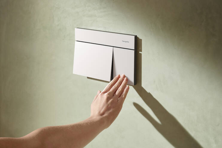 Close-Up: Betätigungsplatte für 2-Mengen-Spülung 2