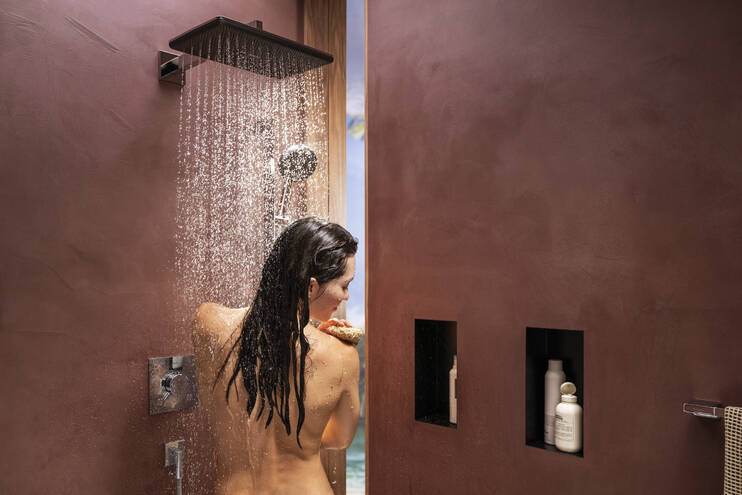 Close-up: Overhead shower 210/340 1jet EcoSmart 2