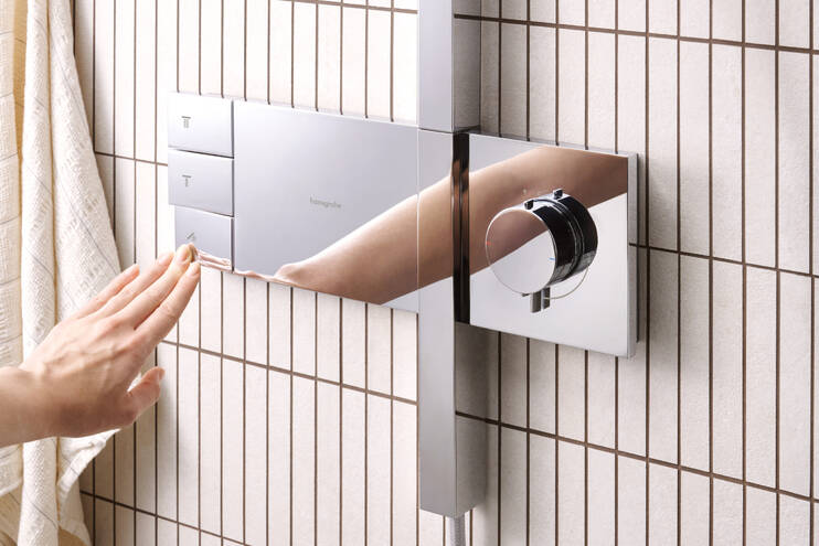 Close-up: Showerpipe 210/340 2jet med ShowerSelect Comfort 3