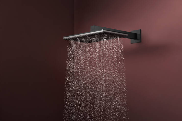 Close-up: Overhead shower 210/340 2jet with shower arm 1