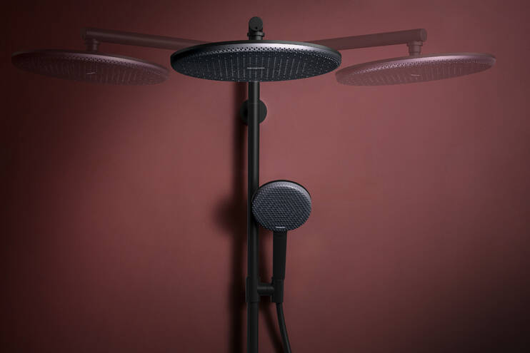 Close-up: Showerpipe 300 1jet EcoSmart+ with Ecostat Element 1