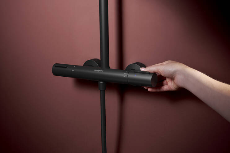 Close-up: Showerpipe 300 1jet EcoSmart+ with Ecostat Element 3