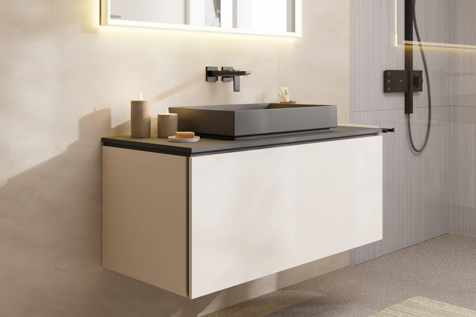 Primer plano: Lavabo tipo bol 650/400 sin orificio para grifo y rebosadero 2