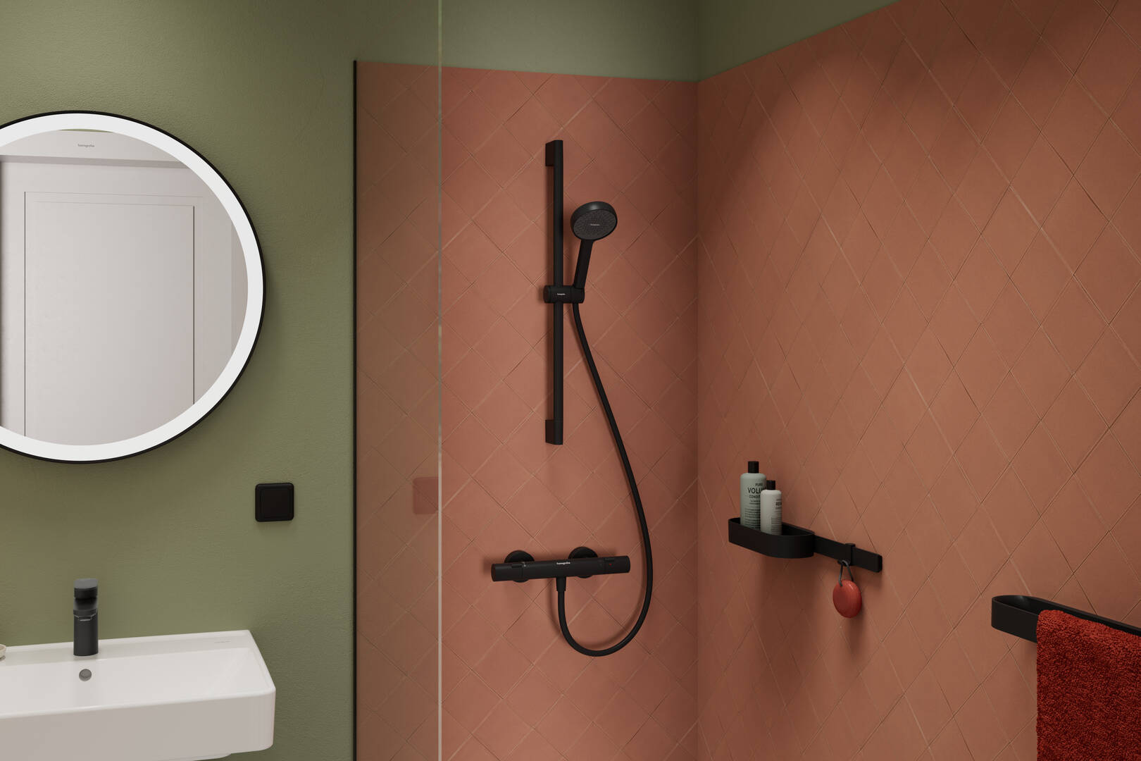 Close-up: doucheset 95 1jet EcoSmart met glijstang 65 cm 1