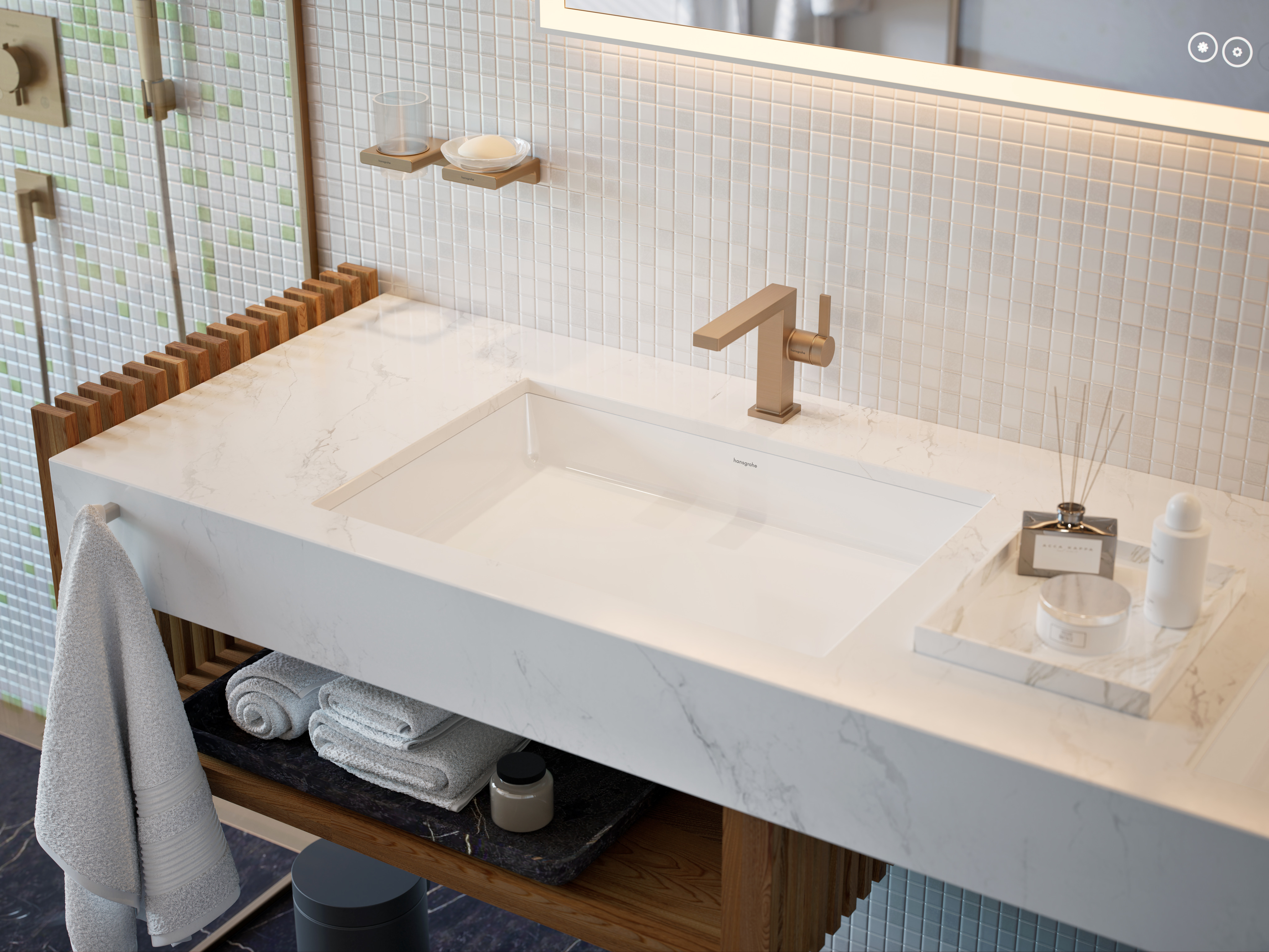 Close-up: Single lever basin mixer 110 Fine CoolStart EcoSmart+ without waste set 2