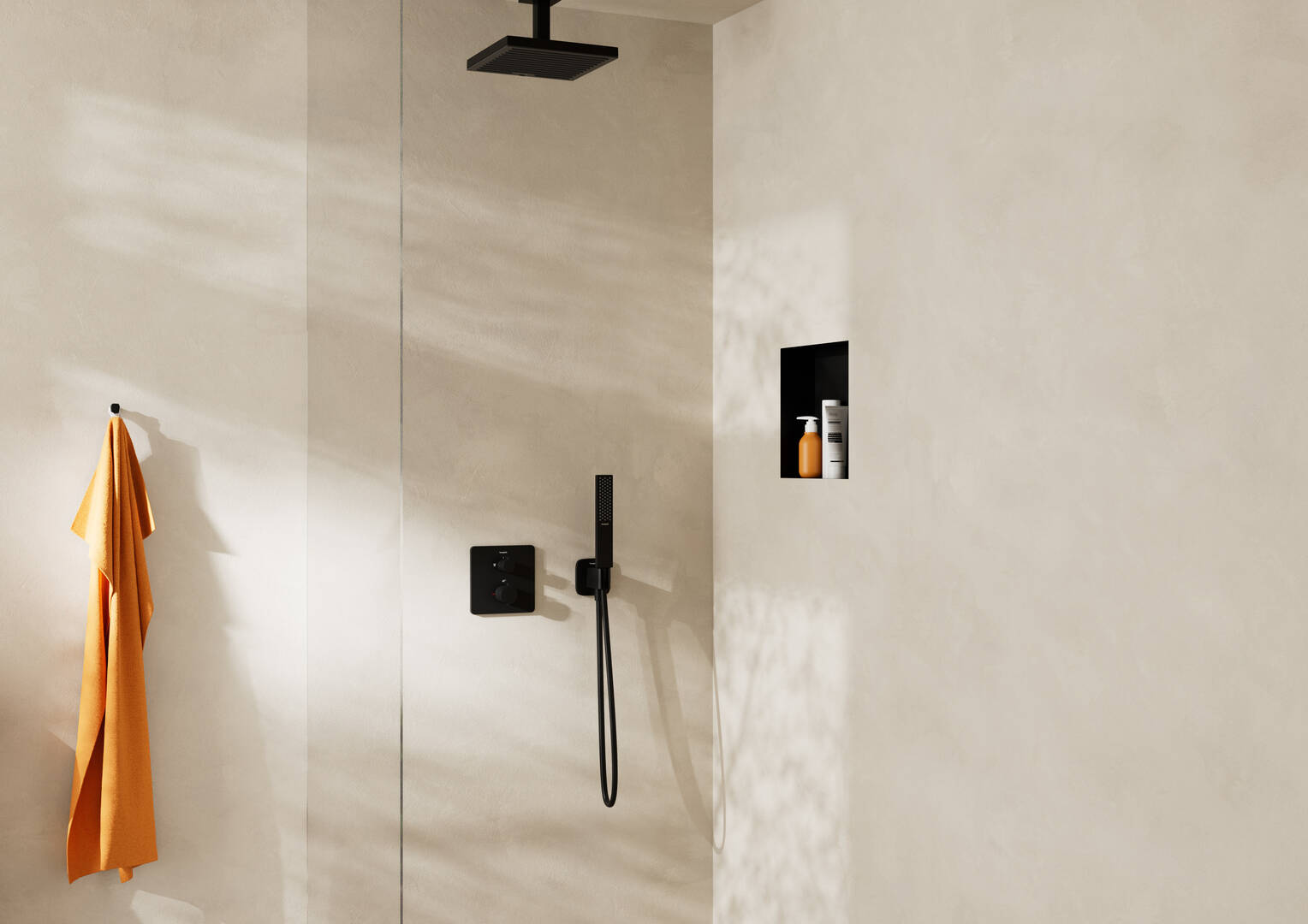 Close-up: Textile shower hose 125 cm 2