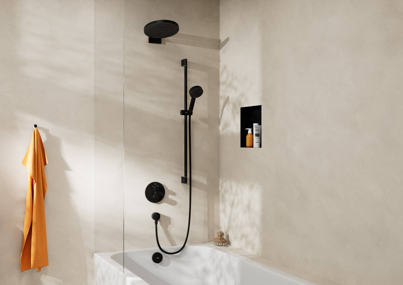 Close-up: Basic set for waste and overflow set for bathtubs 1