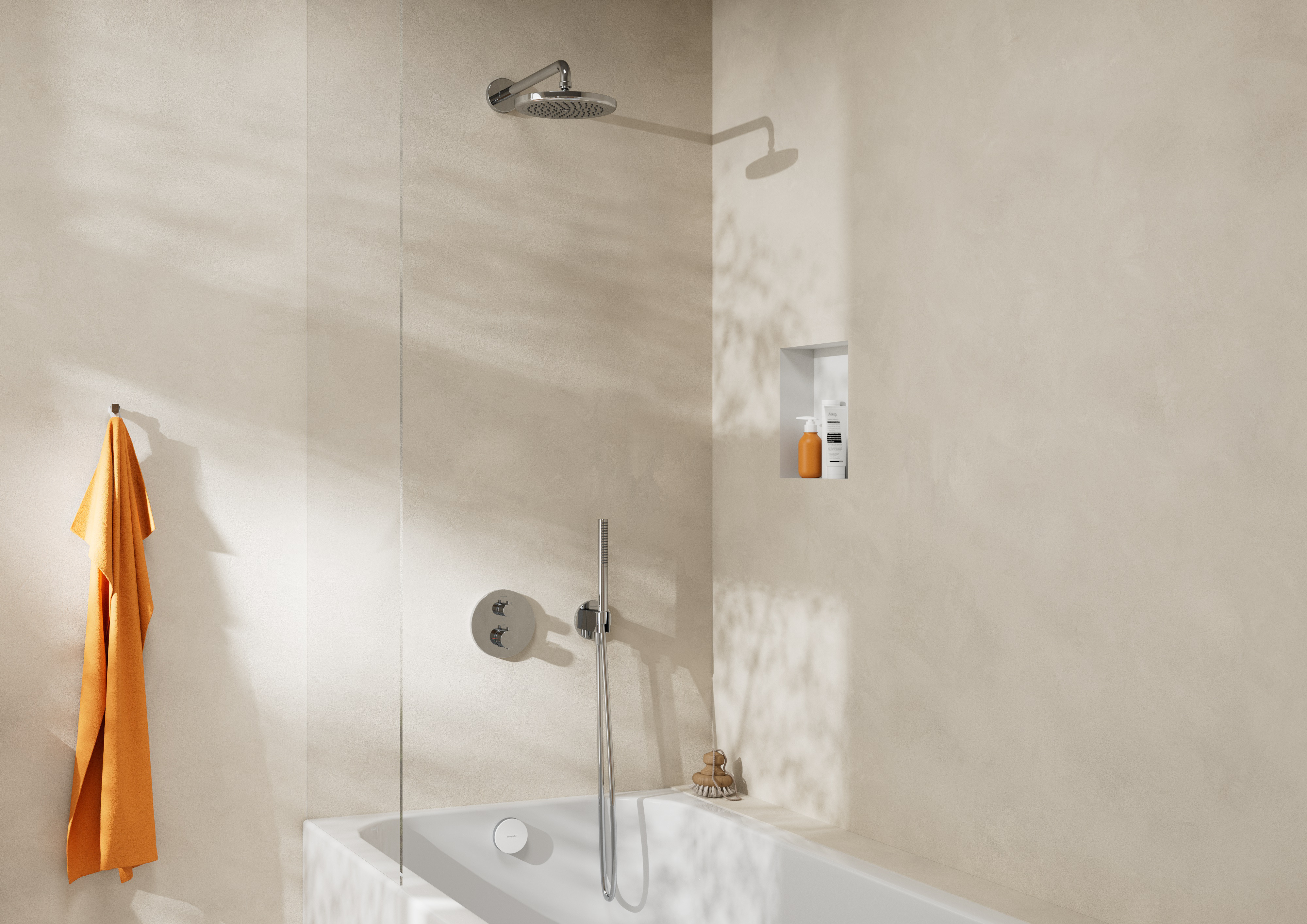 hansgrohe Wall outlet: FixFit S, Wall outlet with shower