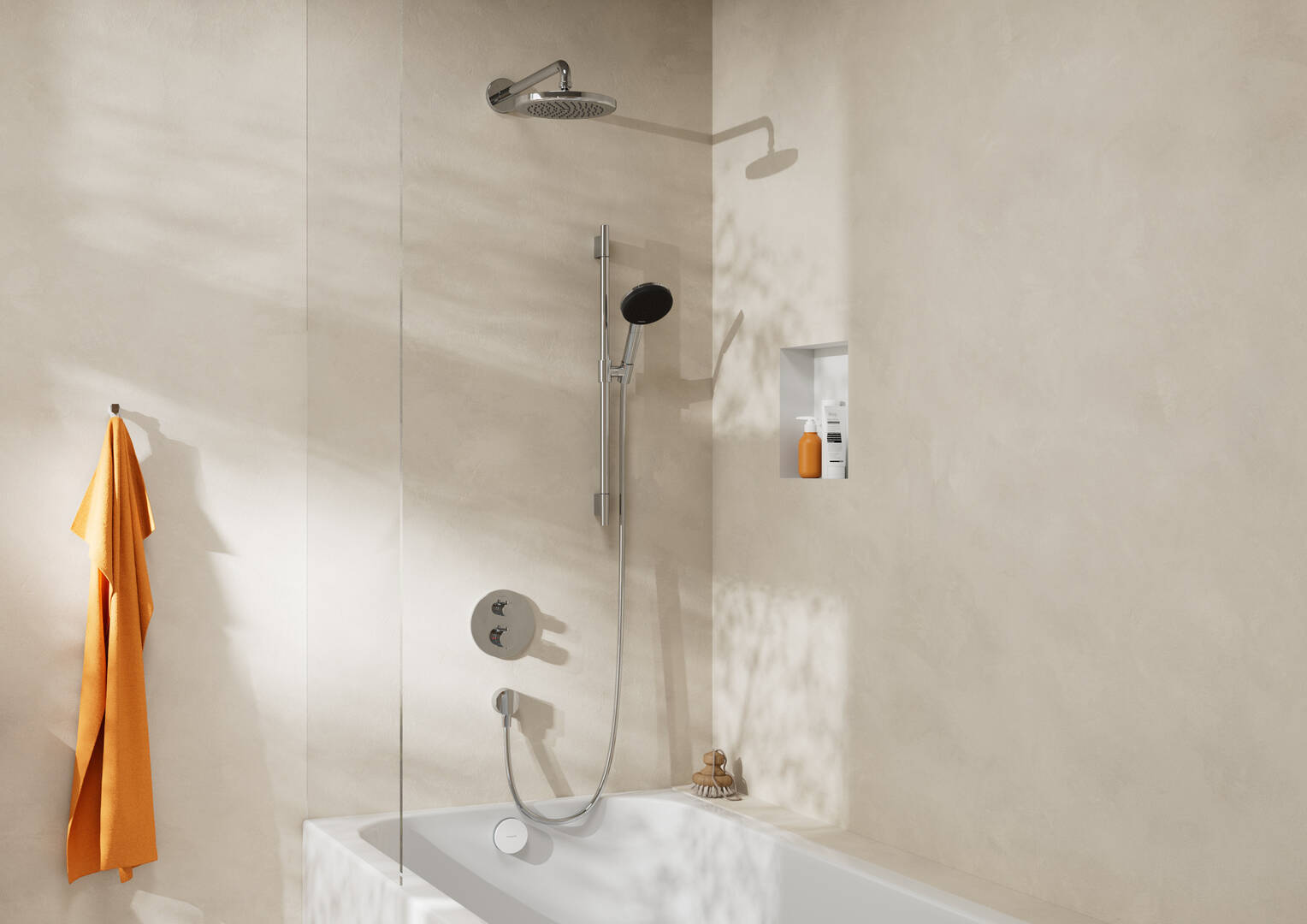 Close-up: Basic set for waste and overflow set for bathtubs 4