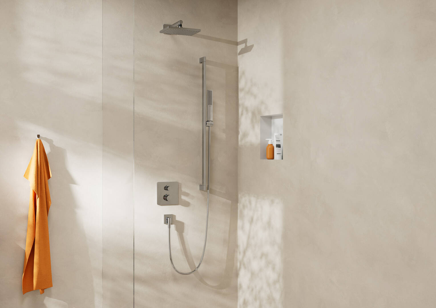 Primer plano: Brazo de ducha 24 cm 1