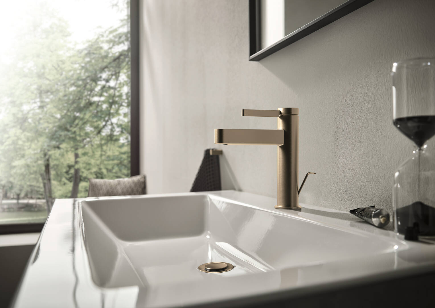 Primer plano: Monomando para lavabo 110 CoolStart con vaciador automático 1