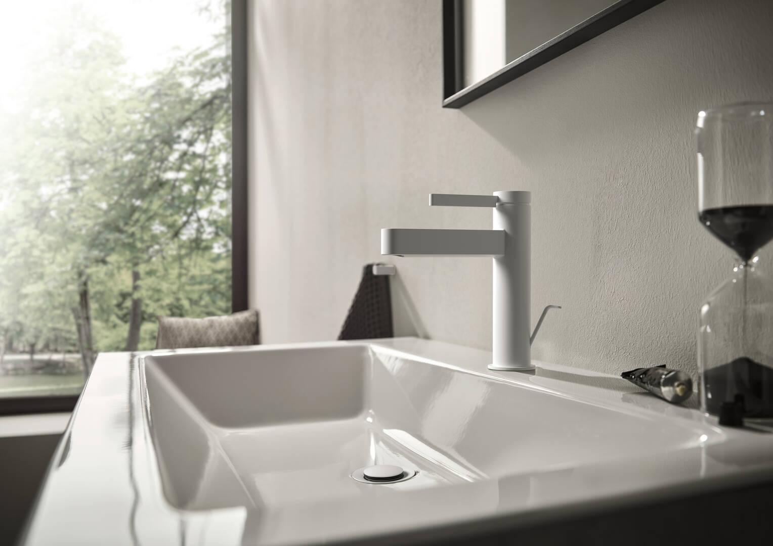 Close-up: Single lever basin mixer 110 with pop-up waste set 1