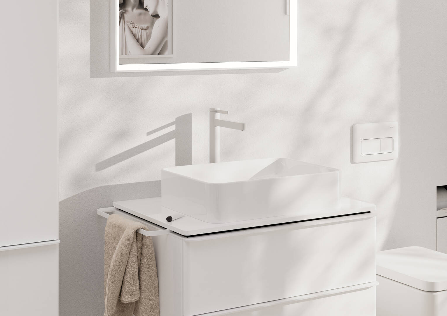 Close-up: Single lever basin mixer 260 for wash bowls with push-open waste set 2