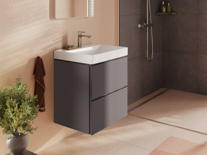 Close-up: Wash basin 600/480 with tap hole and without overflow  SmartClean