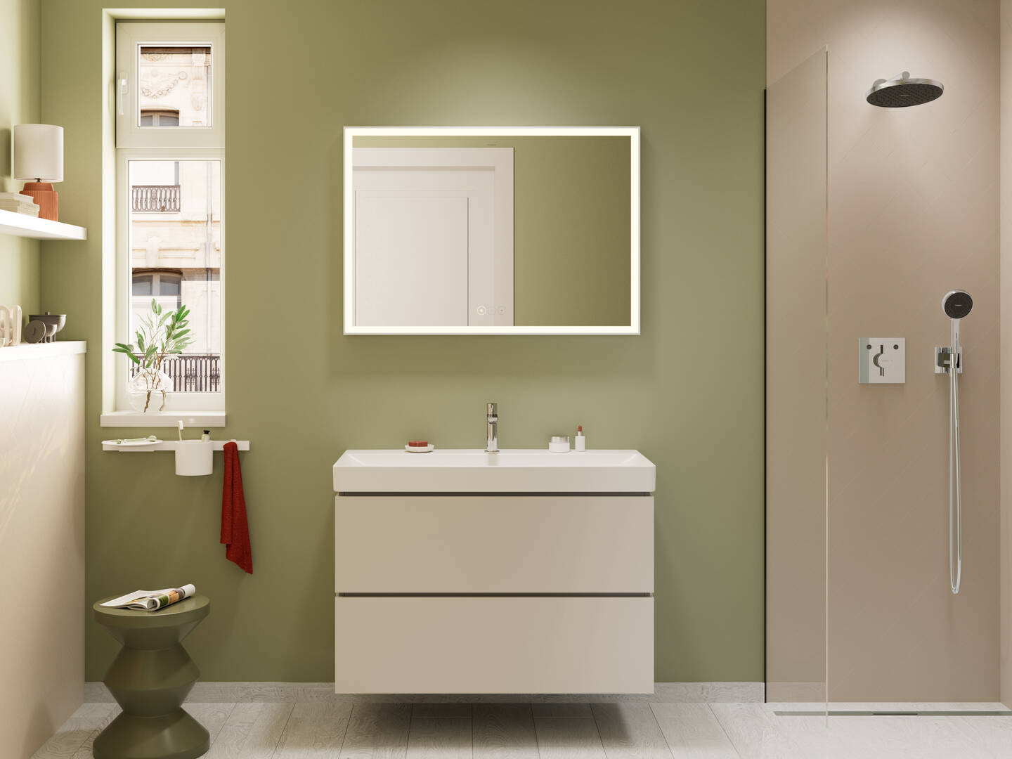 Close-up: Wash basin 1000/480 with tap hole and without overflow  SmartClean