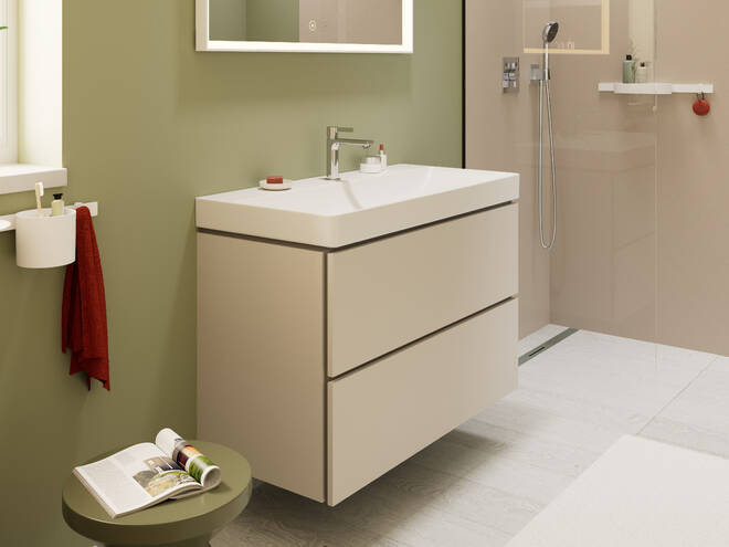 Close-up: Wash basin 1000/480 with tap hole and without overflow  SmartClean