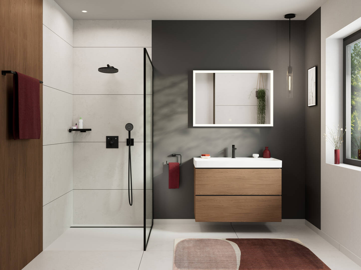 Close-up: Wash basin 1000/480 with tap hole and without overflow  SmartClean