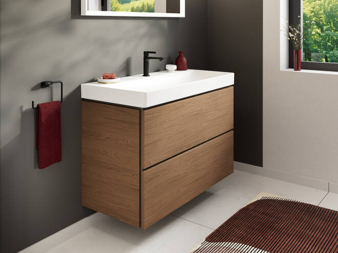 Close-up: Wash basin 1000/480 with tap hole and without overflow  SmartClean