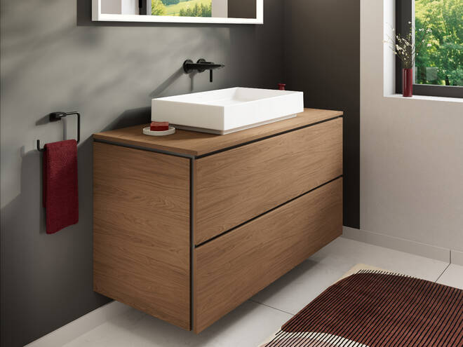 Close-up: Single lever basin mixer for concealed installation wall-mounted with spout 20 cm without waste set 7