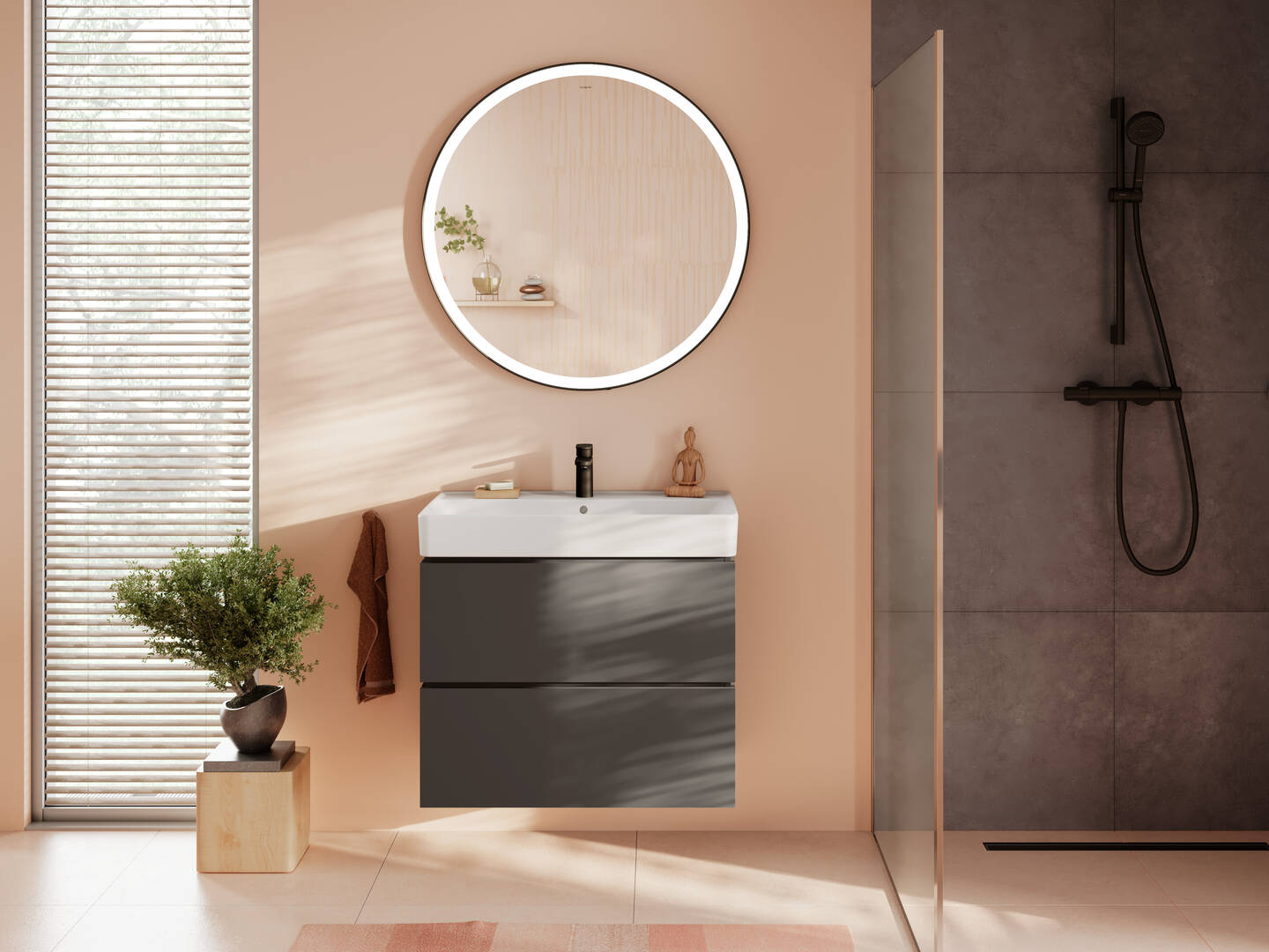 Primer plano: Mueble de baño 780/470 con 2 cajones para lavabo 1