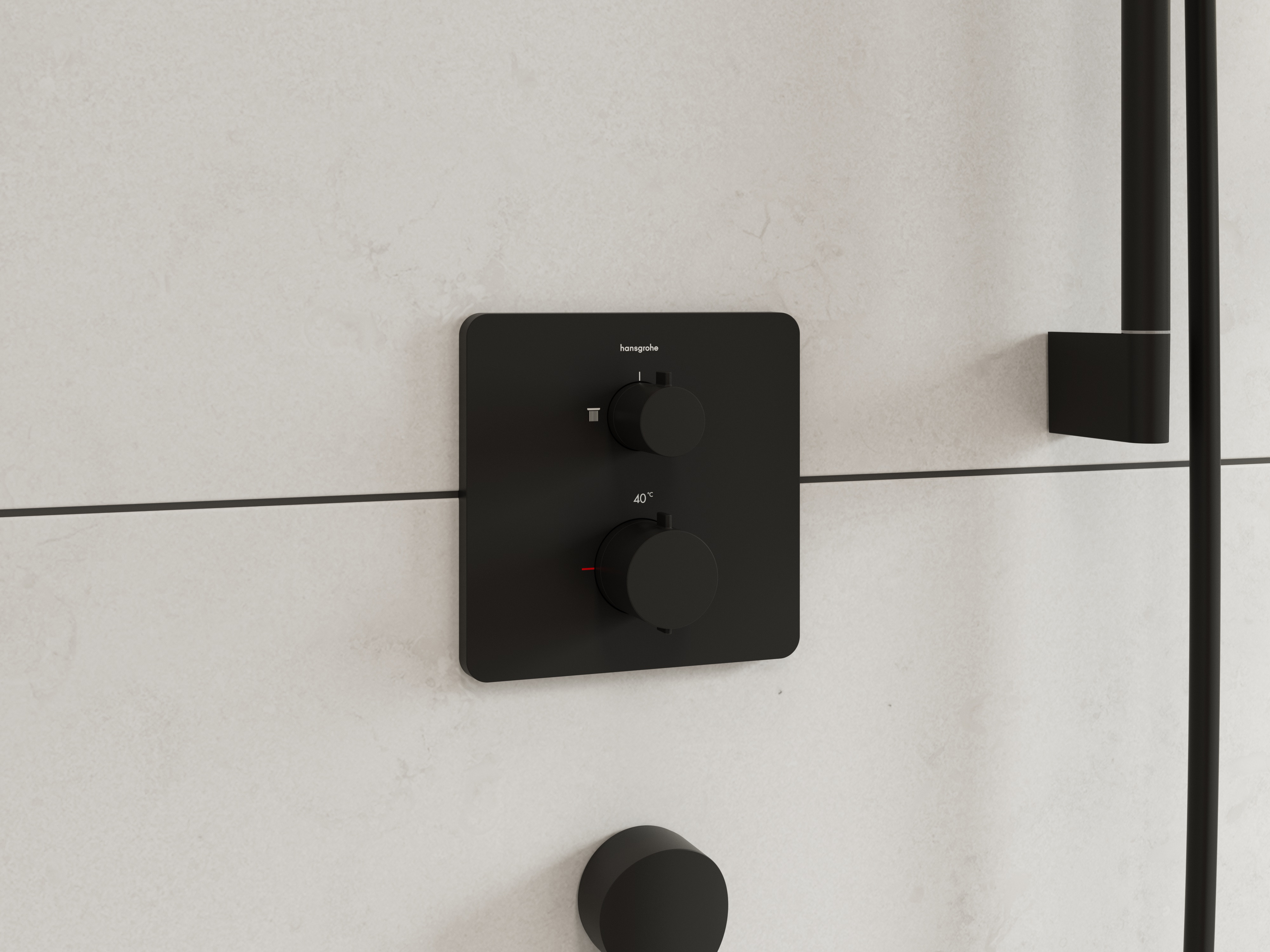Close-up: Thermostat for concealed installation for 3 functions 2