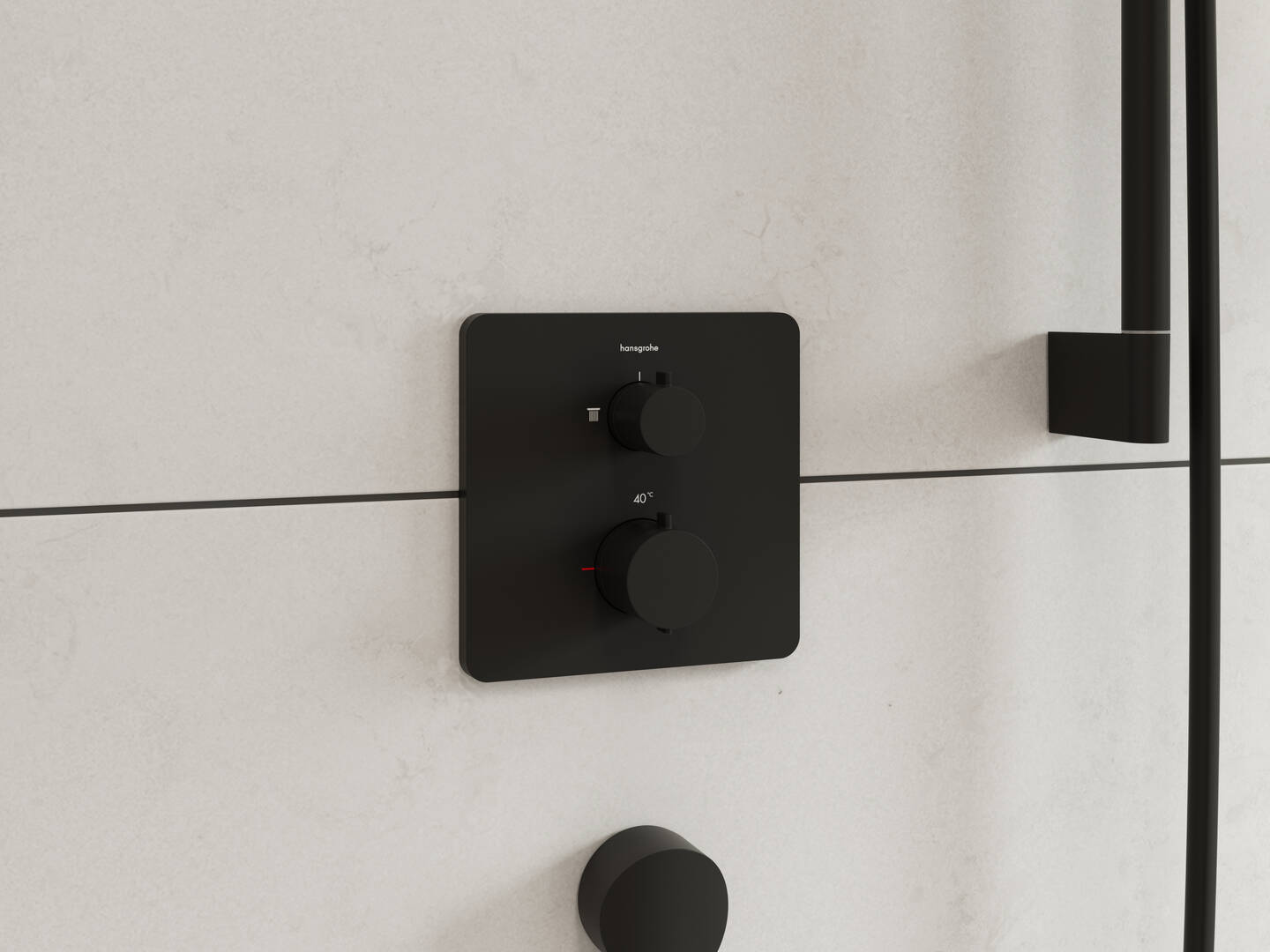 Close-up: Thermostat for concealed installation for 3 functions 2