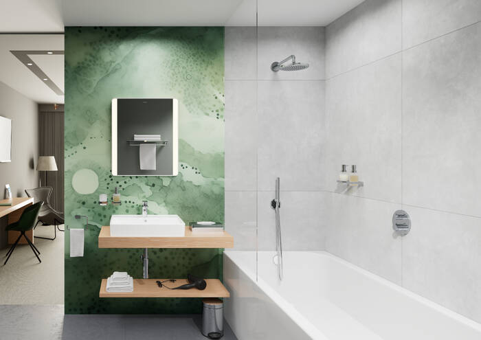 Close-up: Basic set for waste and overflow set for bathtubs 9