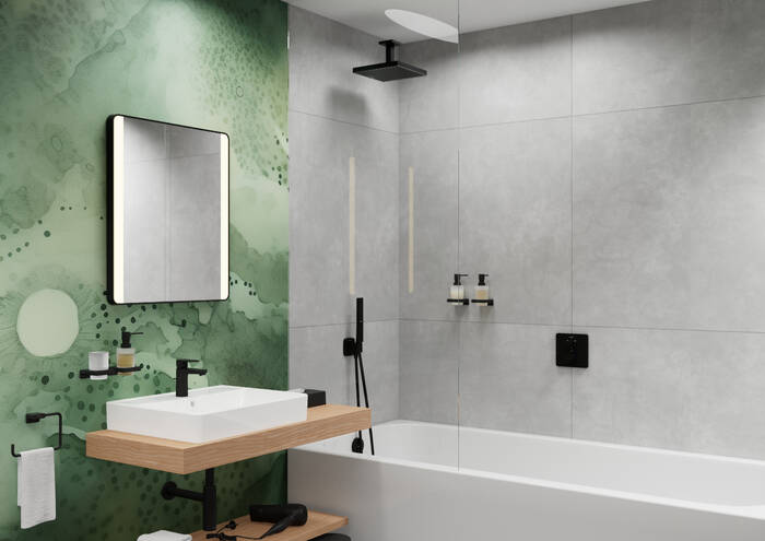 Close-up: Basic set for waste and overflow set for bathtubs 10