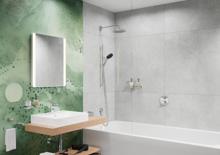 Close-up: Basic set for waste and overflow set for bathtubs 13