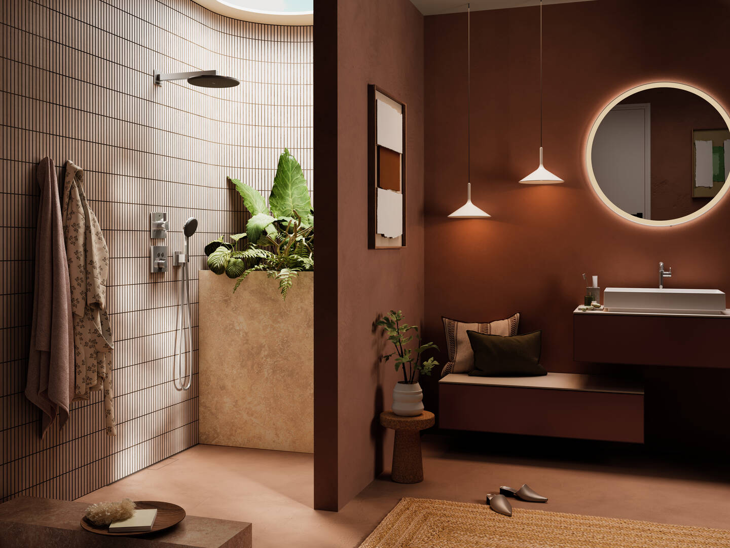 Close-up: Wall Outlet Square with Handshower Holder 1