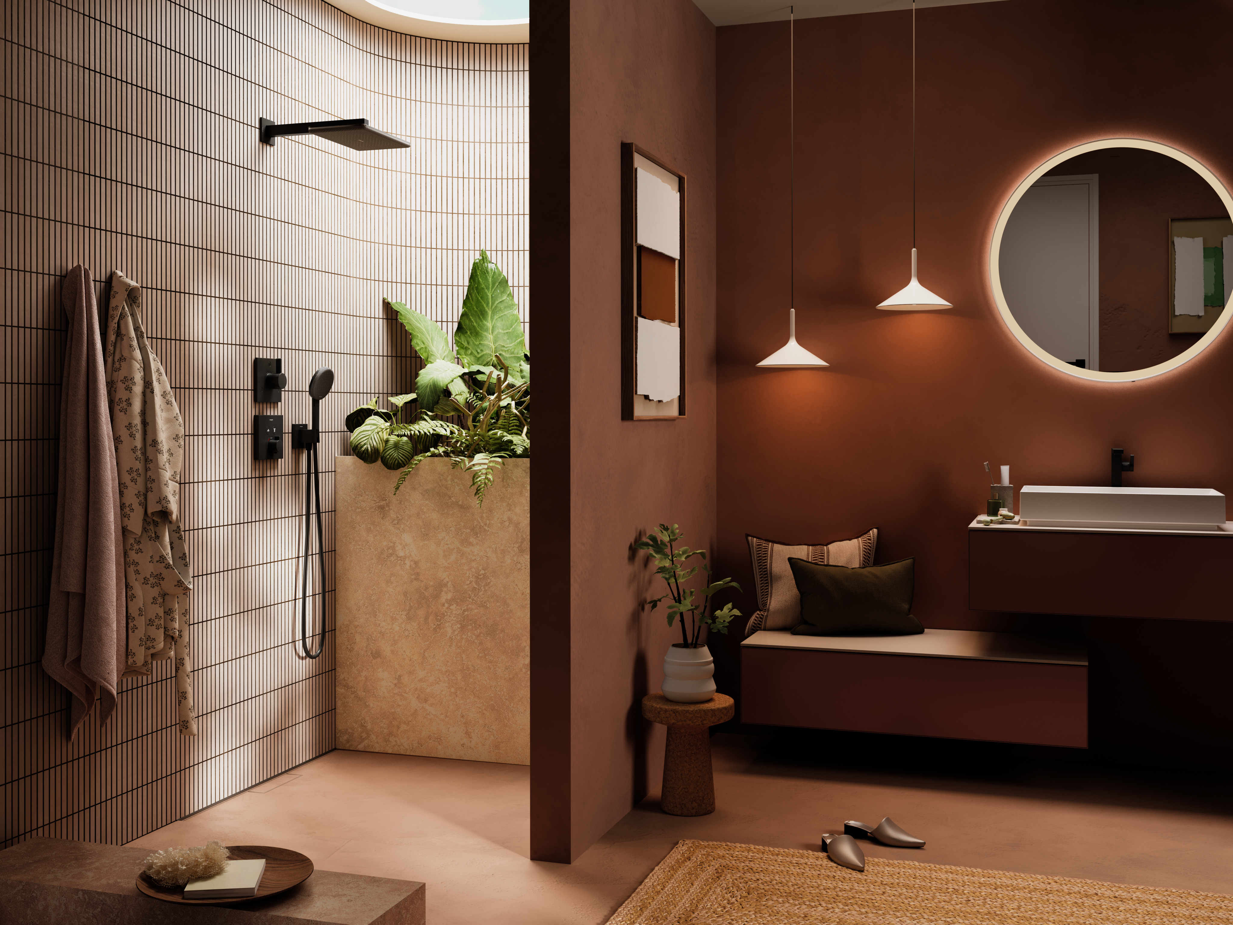 Close-up: Thermostatic Trim for 2 Functions  Square