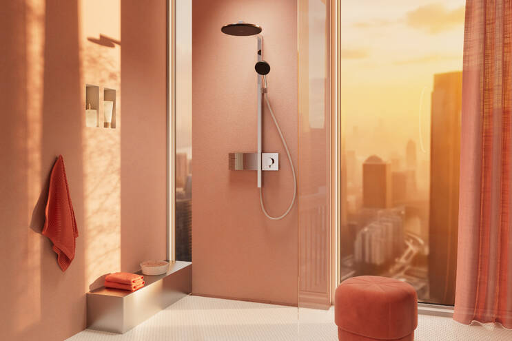 Detailní pohled: Showerpipe 300 2jet s termostatem  ShowerSelect Comfort