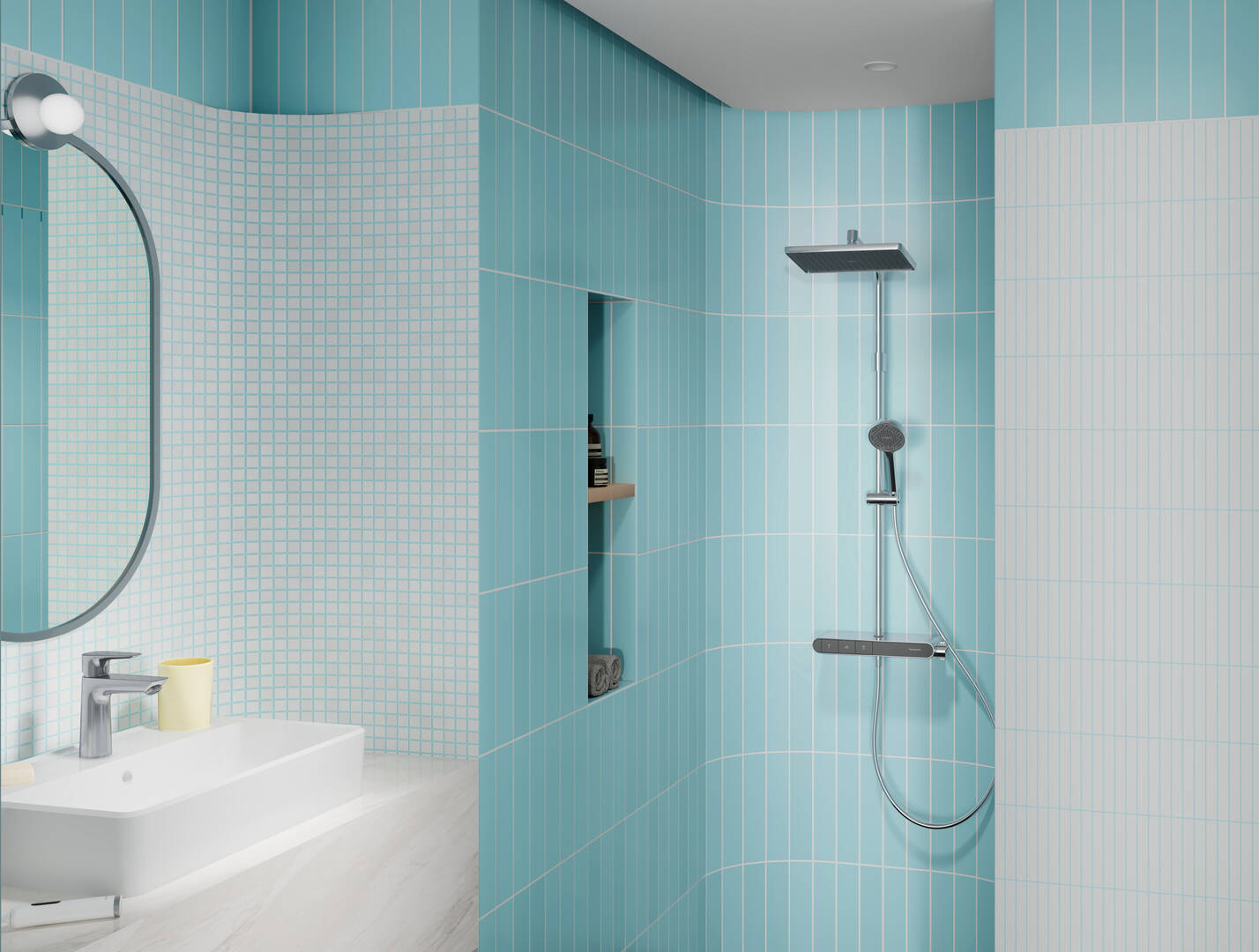 关闭：淋浴管290/180 单速  ShowerTablet Select 360恒温浴缸龙头