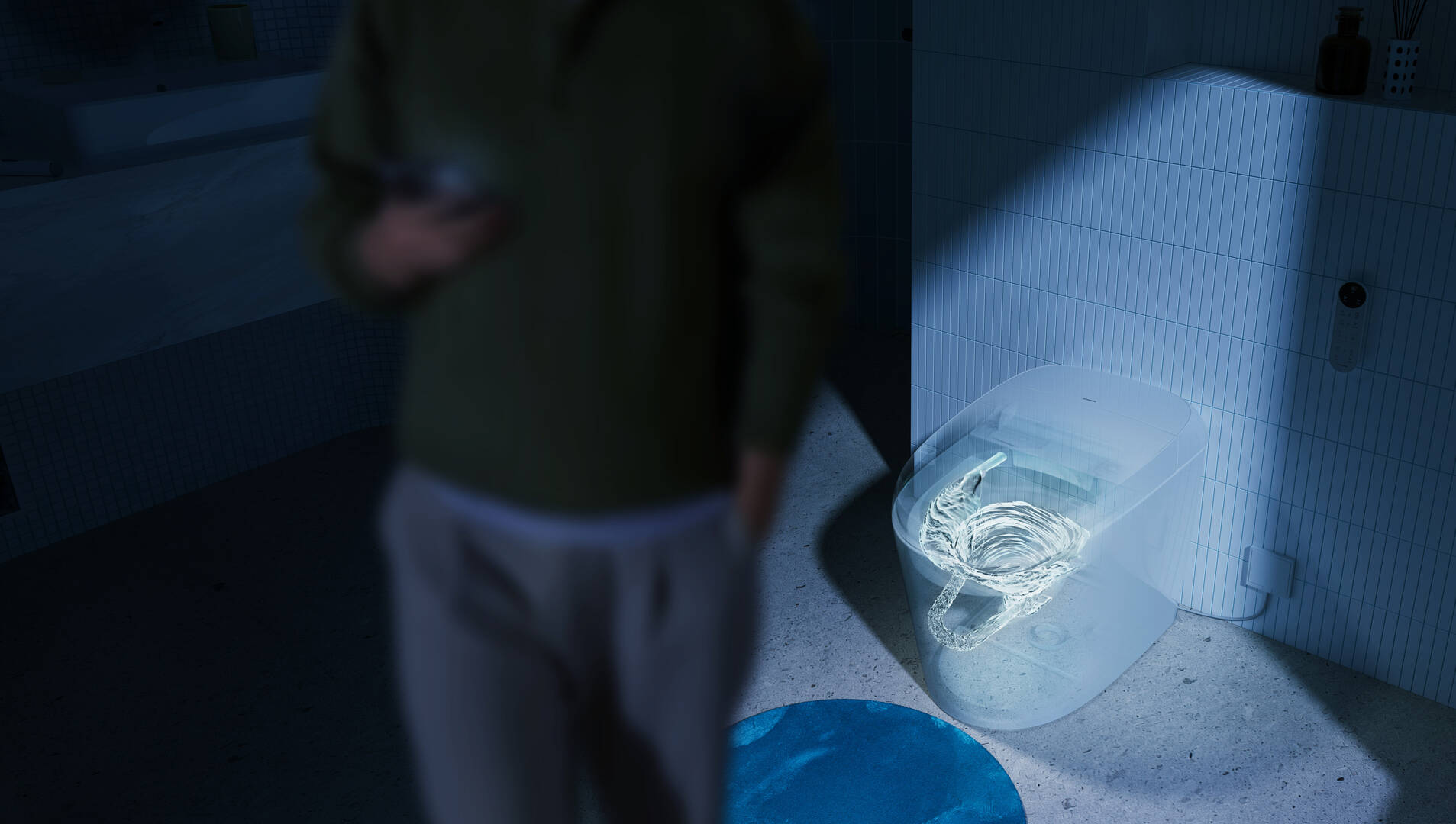 Close-up: Floorstanding eToilet 305 Basic 4