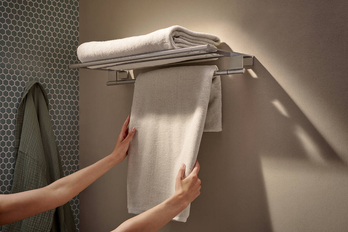 hansgrohe Accessories: AddStoris S, Towel Rack with Towel Bar, Art. no ...