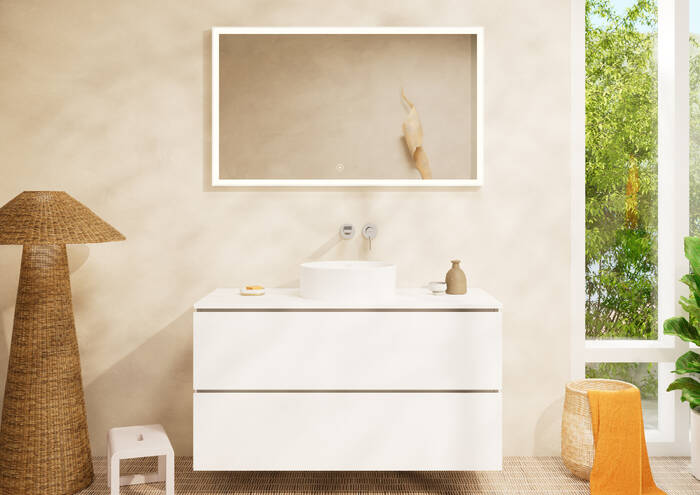 Close-up: Single lever basin mixer for concealed installation wall-mounted with spout 20 cm without waste set 3