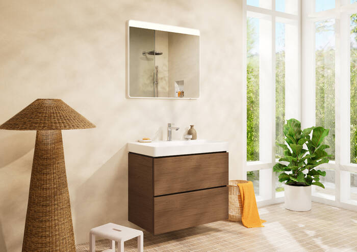 Close-up: Wash basin 800/480 with tap hole and without overflow  SmartClean