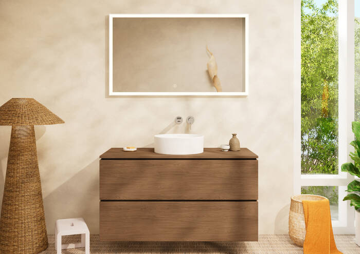 Close-up: Single lever basin mixer for concealed installation wall-mounted with spout 20 cm without waste set 5