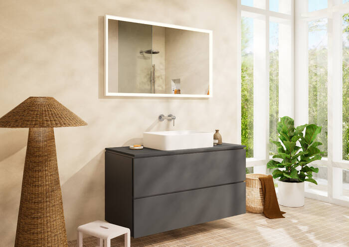 Close-up: Single lever basin mixer for concealed installation wall-mounted with spout 20 cm without waste set 9