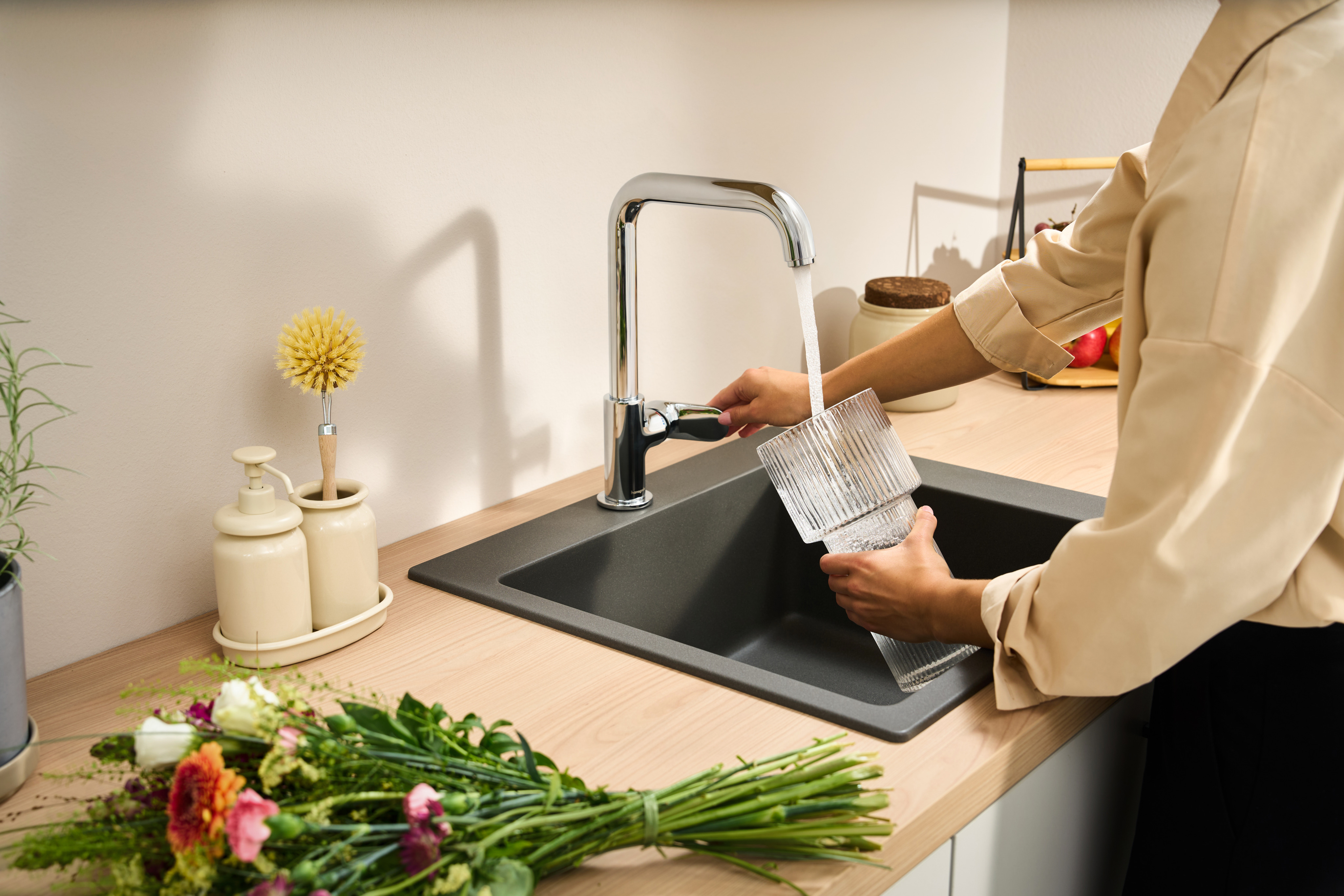 Close-up: 1-grepps köksblandare 260 6